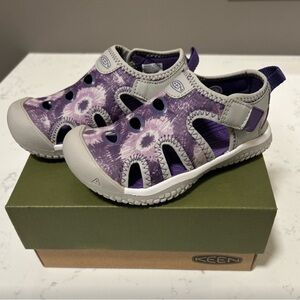 Keen Stingray purple Tie-Dye toddler girl sandals.